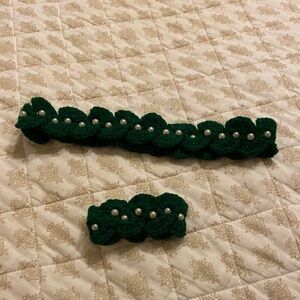 Elegant Green Crochet Hair Accessories